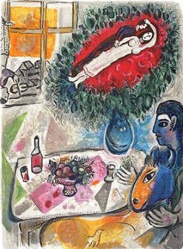 albert rêverie Tableau Peinture - Rêverie contemporaine Marc Chagall
